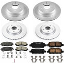 PowerStop Genuine Geomet Coated Rotor and Low-Dust Ceramic Brake Pad Kit