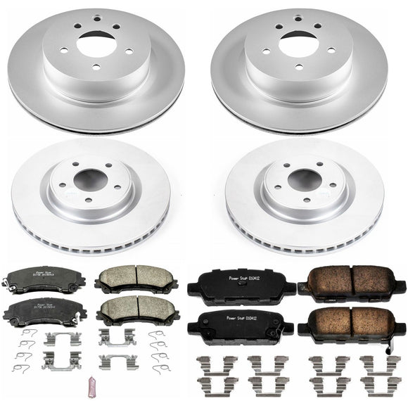 PowerStop Genuine Geomet Coated Rotor and Low-Dust Ceramic Brake Pad Kit