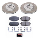 PowerStop Semi-Coated Rotor and Low-Dust Ceramic Brake Pad Kit