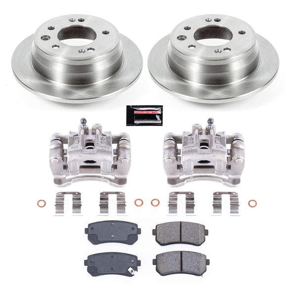 PowerStop OE Stock Replacement Low-Dust Ceramic Brake Pad, Rotor and Caliper Kit