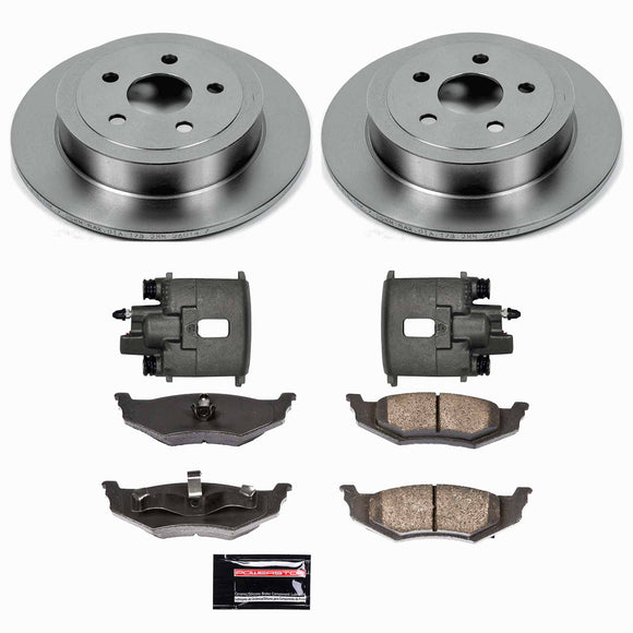 PowerStop OE Stock Replacement Low-Dust Ceramic Brake Pad, Rotor and Caliper Kit