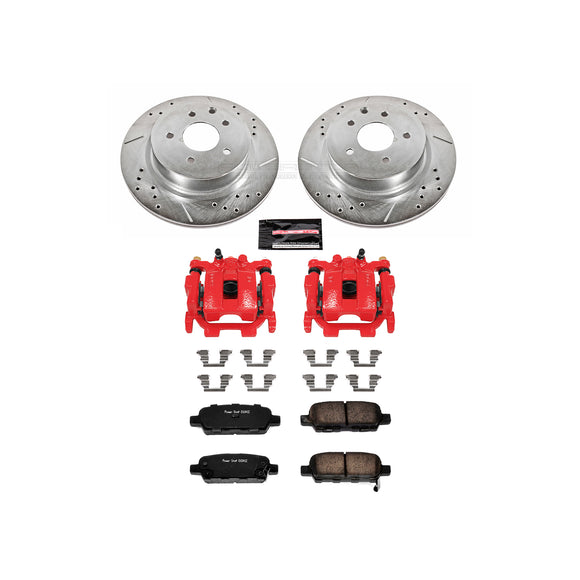 PowerStop Z23 Daily Driver Carbon-Fiber Ceramic Pads Drilled & Slotted Rotor & C