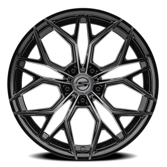 20x9 Select Precision Alloys SYNDICATE Glossy Black Machined DDT Face And Lip 5x