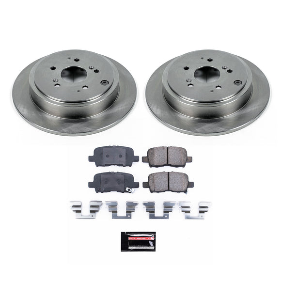 PowerStop OE Stock Replacement Low-Dust Ceramic Brake Pad and Rotor Kit
