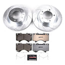 PowerStop Z36 Carbon-Fiber Ceramic Brake Pad with Drilled and Slotted Rotor Kit