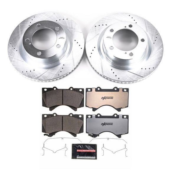 PowerStop Z36 Carbon-Fiber Ceramic Brake Pad with Drilled and Slotted Rotor Kit