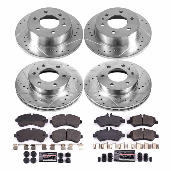 PowerStop Z23 Daily Driver Carbon-Fiber Ceramic Brake Pad and Drilled & Slotted