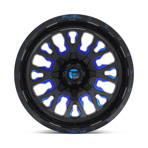 20x9 Fuel Off-Road D645 Stroke Gloss Black Blue Tinted Clear 6x120 ET20 Wheel