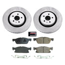 PowerStop Genuine Geomet Coated Rotor and Low-Dust Ceramic Brake Pad Kit