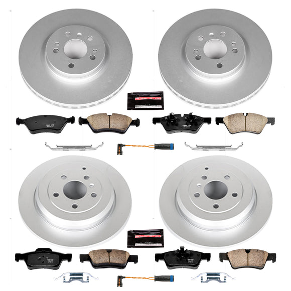 PowerStop Genuine Geomet Coated Rotor and Carbon-Fiber Ceramic Brake Pad Kit