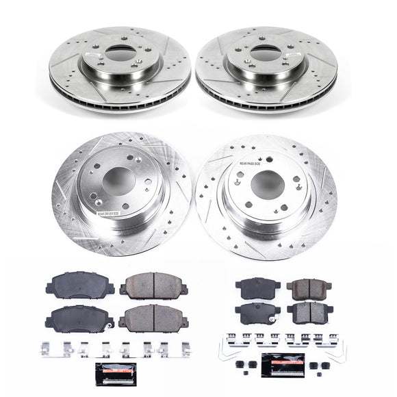 PowerStop Z23 Daily Driver Carbon-Fiber Ceramic Brake Pad and Drilled & Slotted