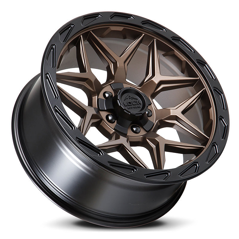 22x10 Lock Off-Road Matrix Bronze Black 8x165.1 8x170 8x6.5 ET-18 Wheel