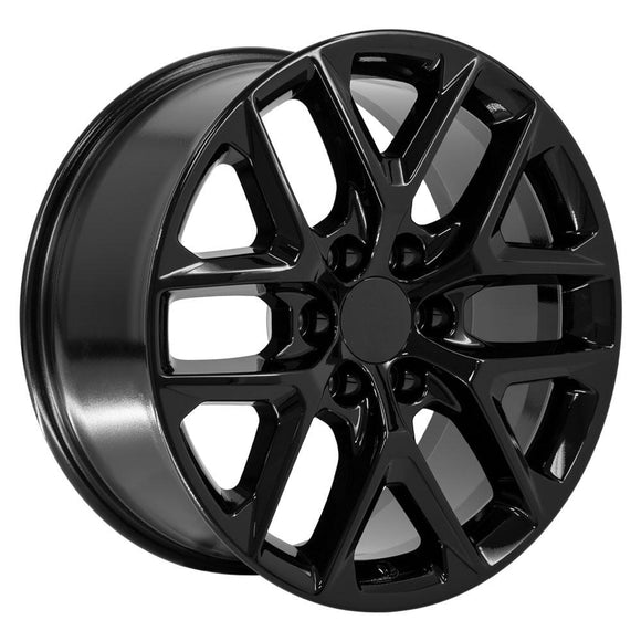 20" Replica CV62 fits Chevrolet Silverado 20 in. x 9 in. Gloss Black