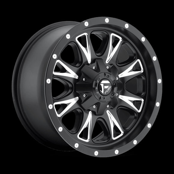 17X6.5 Fuel 1PC D513 Throttle Matte Black Milled 8X200 ET-140 Wheel Rim