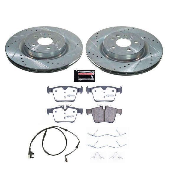 PowerStop Z36 Carbon-Fiber Ceramic Brake Pad with Drilled and Slotted Rotor Kit