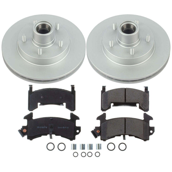 PowerStop Genuine Geomet Coated Rotor and Low-Dust Ceramic Brake Pad Kit