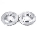 PowerStop Evolution Drilled Slotted Rotors Pair Front For Honda Accord