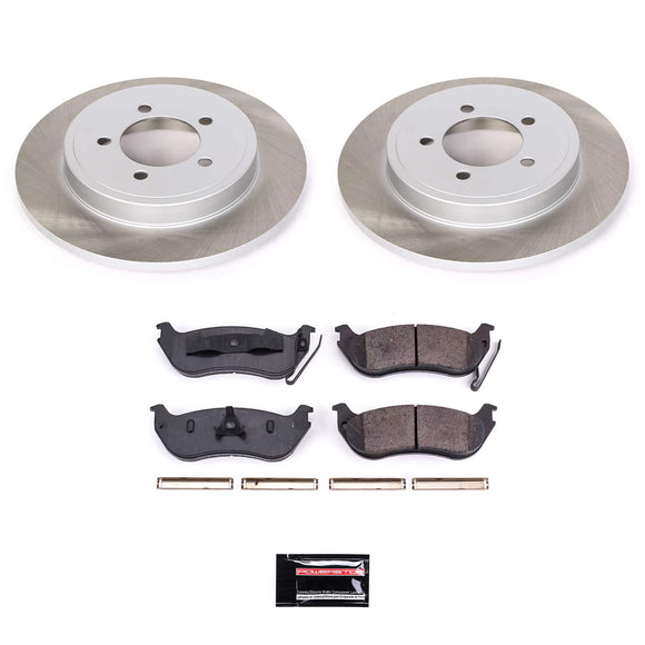 PowerStop Semi-Coated Rotor and Low-Dust Ceramic Brake Pad Kit