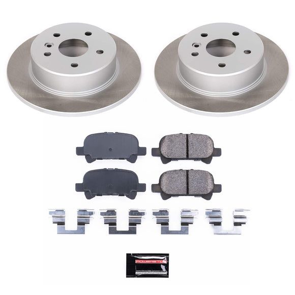 PowerStop Semi-Coated Rotor and Low-Dust Ceramic Brake Pad Kit