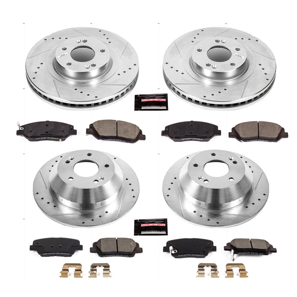 PowerStop Z23 Daily Driver Carbon-Fiber Ceramic Brake Pad and Drilled & Slotted