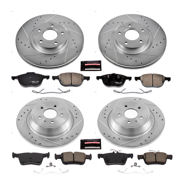 PowerStop Z23 Daily Driver Carbon-Fiber Ceramic Brake Pad and Drilled & Slotted