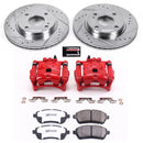 PowerStop Z26 Street Performance Ceramic Brake Pad, Drilled Slotted Rotor, and C
