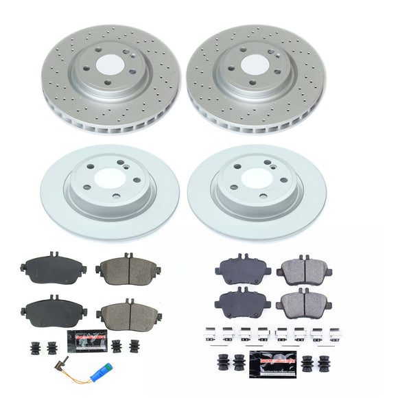PowerStop Genuine Geomet Coated Rotor and Carbon-Fiber Ceramic Brake Pad Kit