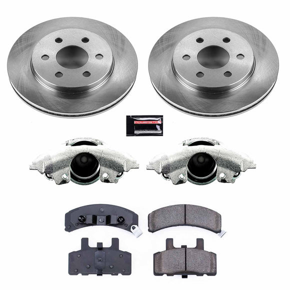 PowerStop OE Stock Replacement Low-Dust Ceramic Brake Pad, Rotor and Caliper Kit