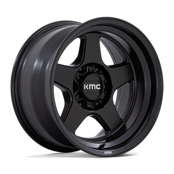 17X8.5 KMC KM728 Lobo Matte Black 5X127 5X5 ET-10 Wheel Rim
