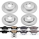 PowerStop Genuine Geomet Coated Rotor and Low-Dust Ceramic Brake Pad Kit