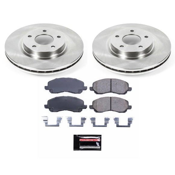 PowerStop OE Stock Replacement Low-Dust Ceramic Brake Pad and Rotor Kit