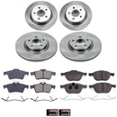 PowerStop OE Stock Replacement Low-Dust Ceramic Brake Pad and Rotor Kit