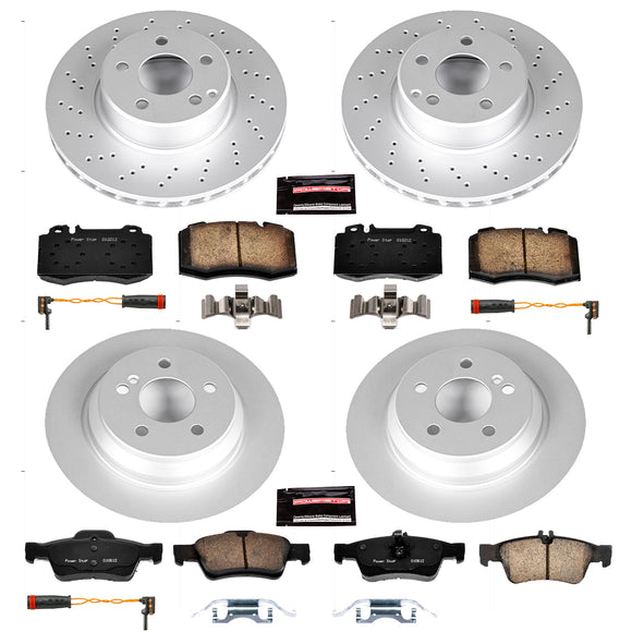 PowerStop Genuine Geomet Coated Rotor and Carbon-Fiber Ceramic Brake Pad Kit