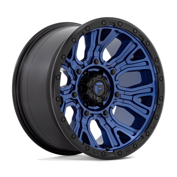20x10 Fuel Off-Road D827 Traction Dark Blue with Black Ring 6x135 ET-18 Wheel
