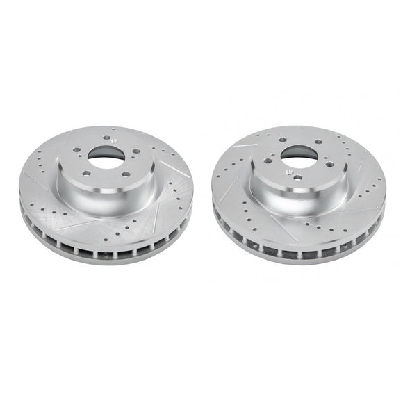 PowerStop Evolution Performance Drilled, Slotted & Plated Brake Rotor Pair