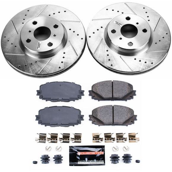 PowerStop Z23 Daily Driver Carbon-Fiber Ceramic Brake Pad and Drilled & Slotted