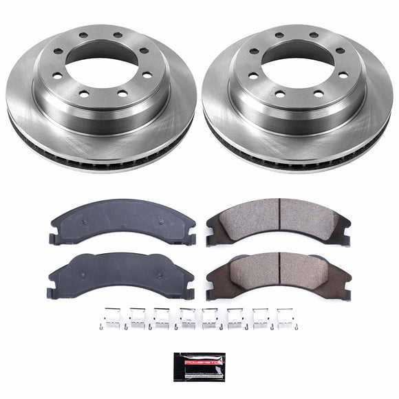 PowerStop OE Stock Replacement Low-Dust Ceramic Brake Pad and Rotor Kit