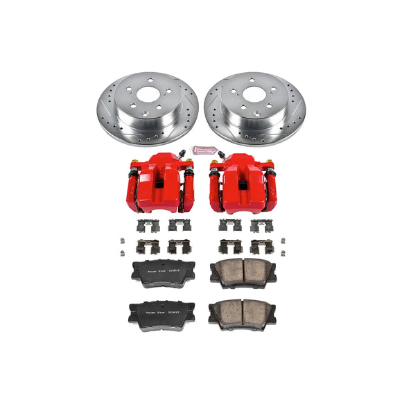 PowerStop Z23 Daily Driver Carbon-Fiber Ceramic Pads Drilled & Slotted Rotor & C