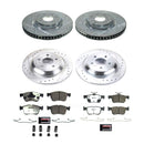 PowerStop Z36 Carbon-Fiber Ceramic Brake Pad with Drilled and Slotted Rotor Kit