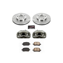 PowerStop OE Stock Replacement Low-Dust Ceramic Brake Pad, Rotor and Caliper Kit
