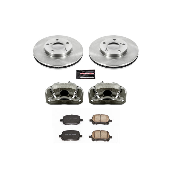 PowerStop OE Stock Replacement Low-Dust Ceramic Brake Pad, Rotor and Caliper Kit