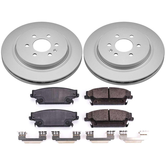 PowerStop Genuine Geomet Coated Rotor and Low-Dust Ceramic Brake Pad Kit