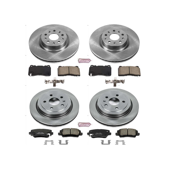 PowerStop OE Stock Replacement Low-Dust Ceramic Brake Pad and Rotor Kit
