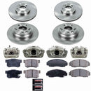 PowerStop OE Stock Replacement Low-Dust Ceramic Brake Pad, Rotor and Caliper Kit