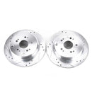 PowerStop Evolution Drilled Slotted Rotors Pair Rear For Honda CR-V