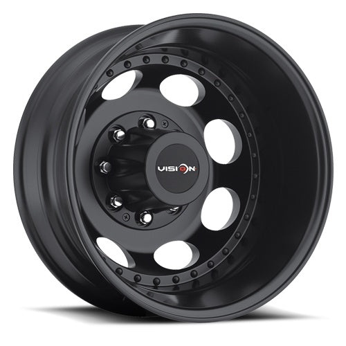 19.5x6.75 Vision 181 Hauler Duallie Matte Black Wheel 8x210 ET-143 CB154.2