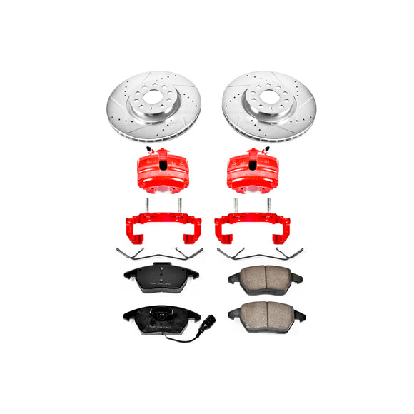 PowerStop Z23 Daily Driver Carbon-Fiber Ceramic Pads Drilled & Slotted Rotor & C