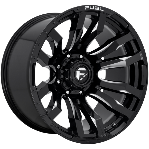 20x10 Fuel Off-Road D673 Blitz Gloss Black Milled 8x165.1 ET-18 CB125.1 Wheel