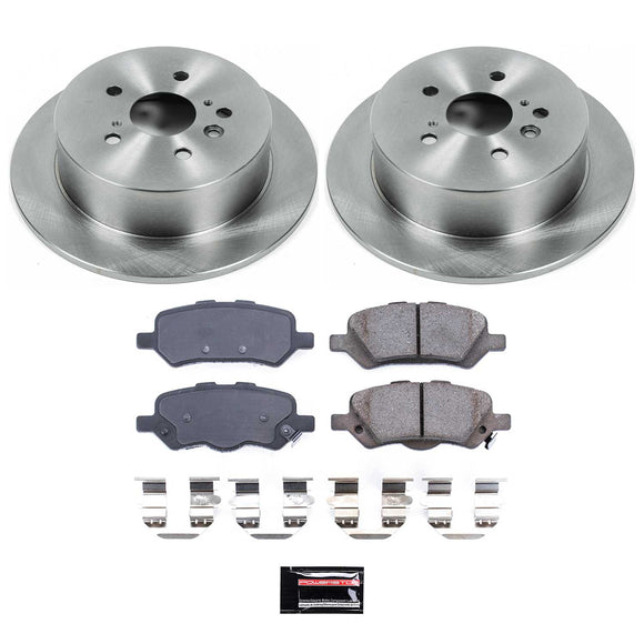 PowerStop OE Stock Replacement Low-Dust Ceramic Brake Pad and Rotor Kit