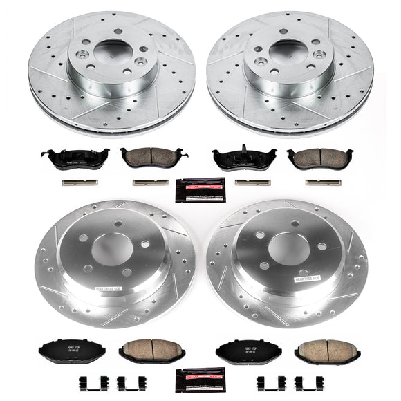 PowerStop Z23 Daily Driver Carbon-Fiber Ceramic Brake Pad and Drilled & Slotted